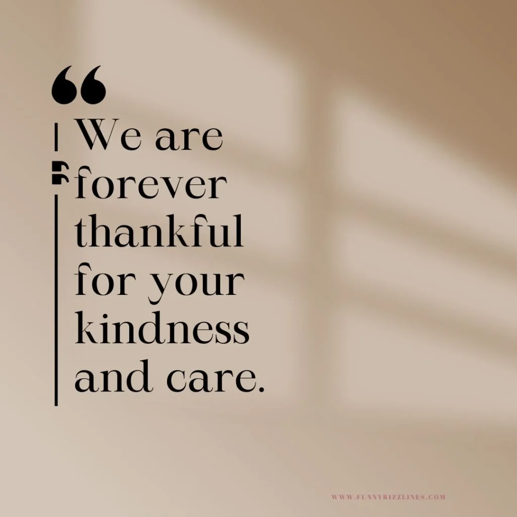 Funeral Thank You Message from Family