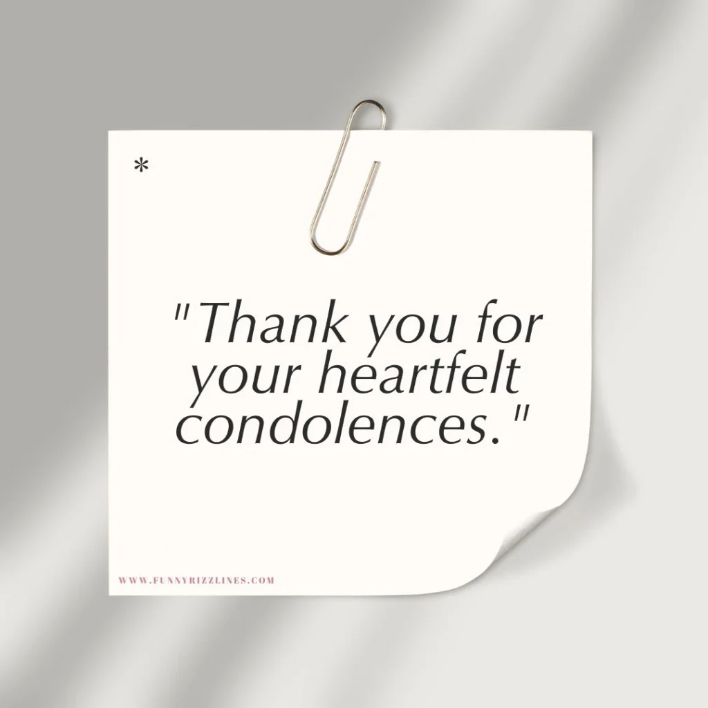 Funeral Thank You Message from Family